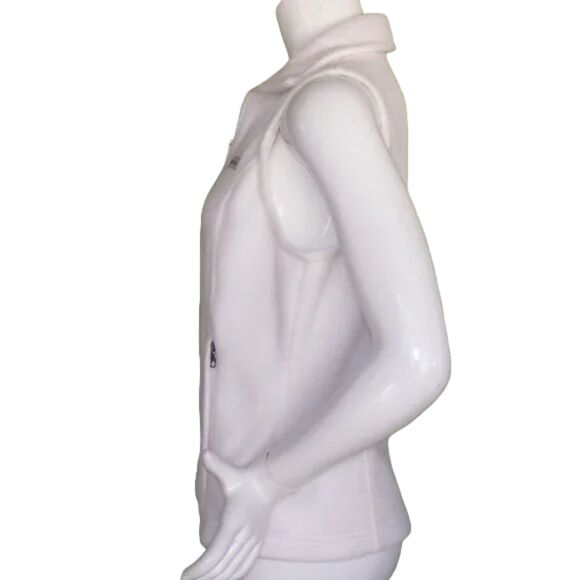 COLUMBIA Fleece Vest, M, White, Sleeveless, Zipper front, Pockets - Picture 8 of 11
